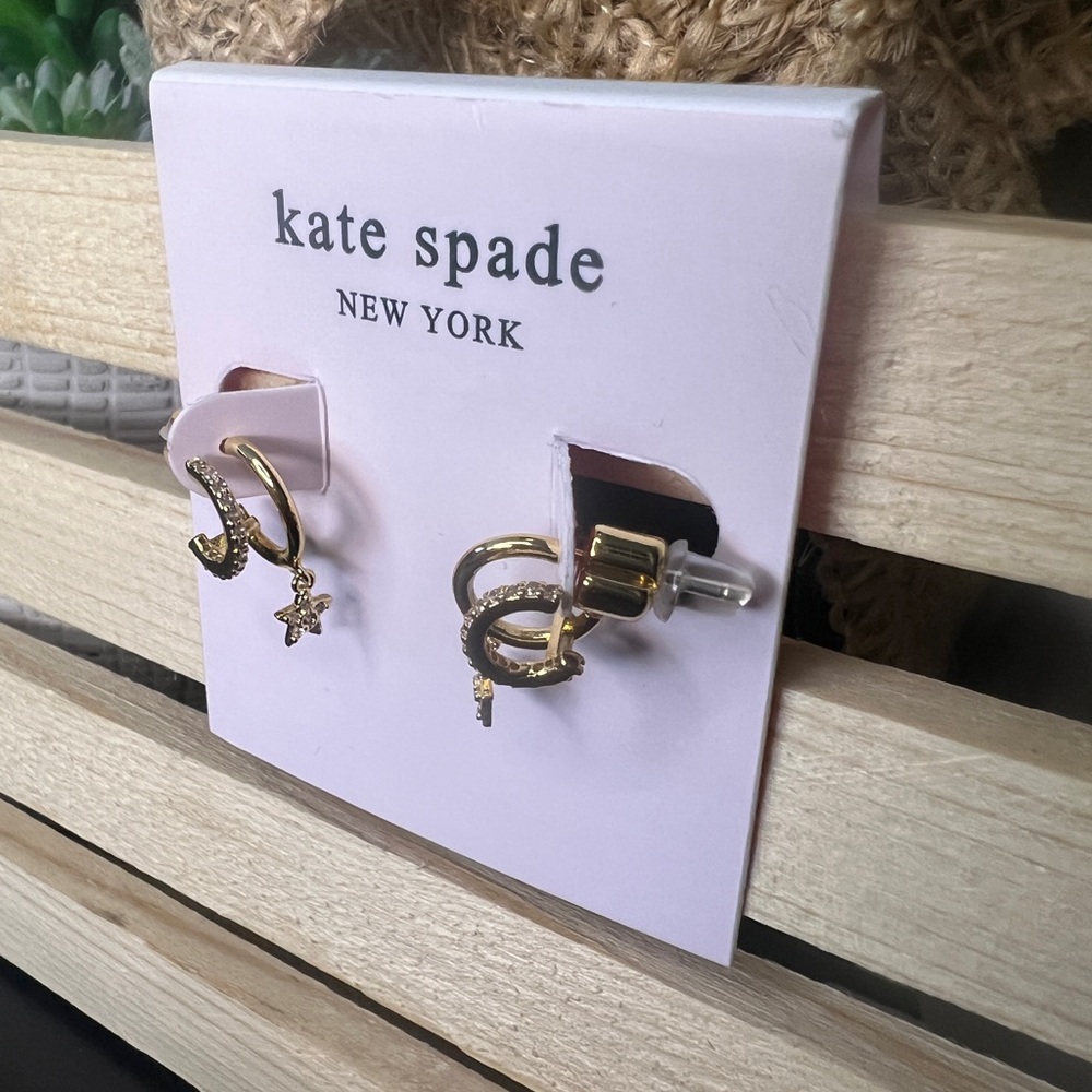 Kate Spade Huggie Half Hoop Star Earrings - Picture 3 of 4